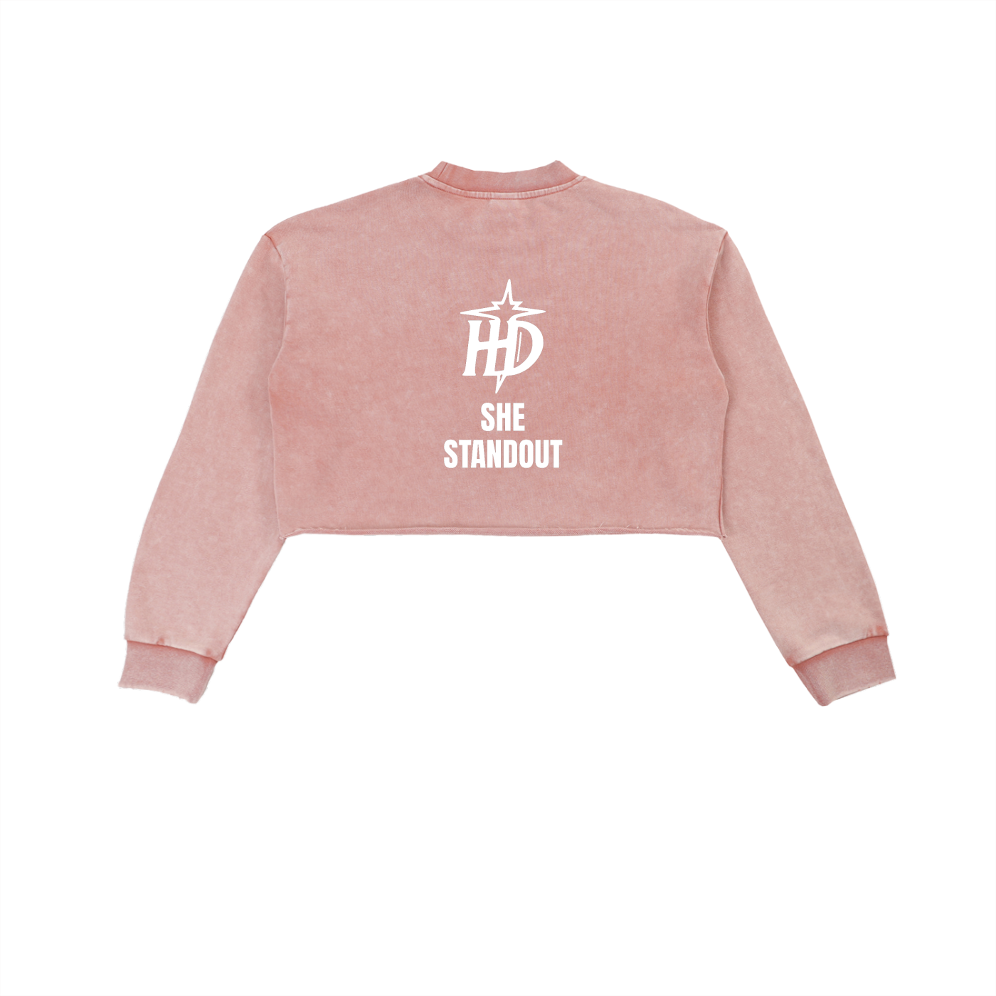 HENZERCHI "Body Tea" Snow Washed Cropped Sweatshirt