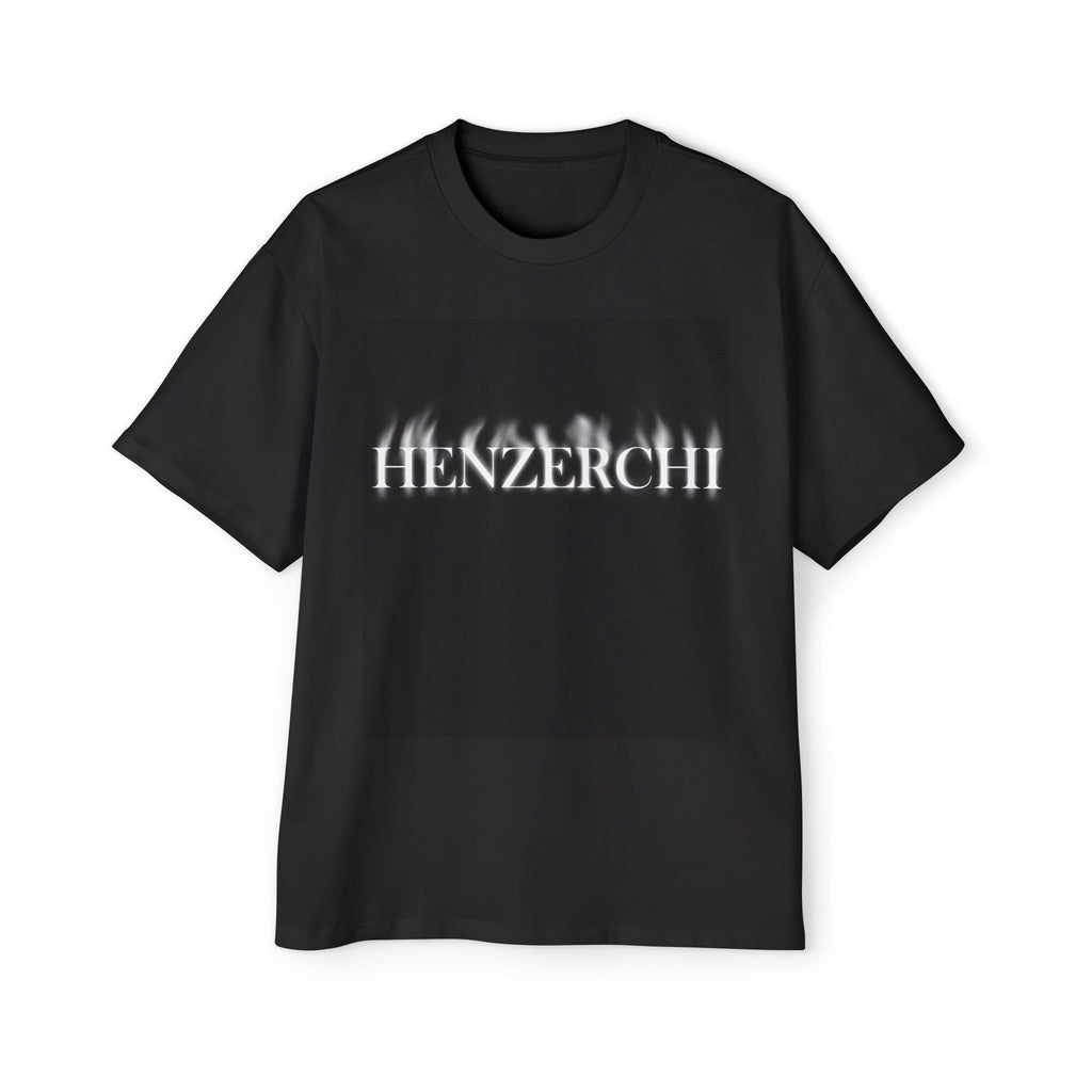 HENZERCHI "Flames Brand Name" Oversize Tee