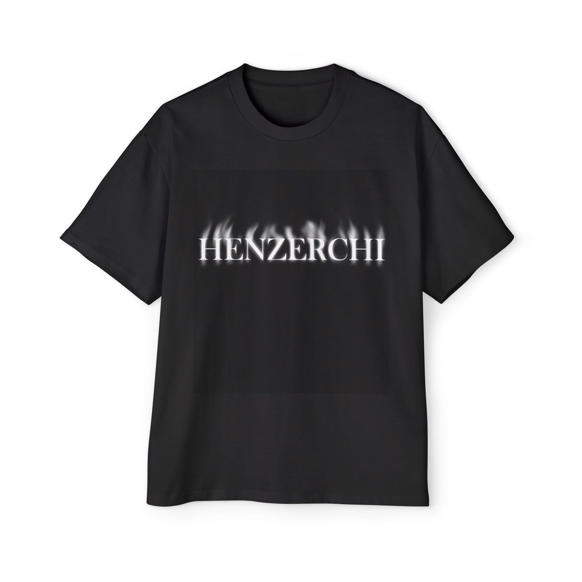 HENZERCHI "Flames Brand Name" Oversize Tee
