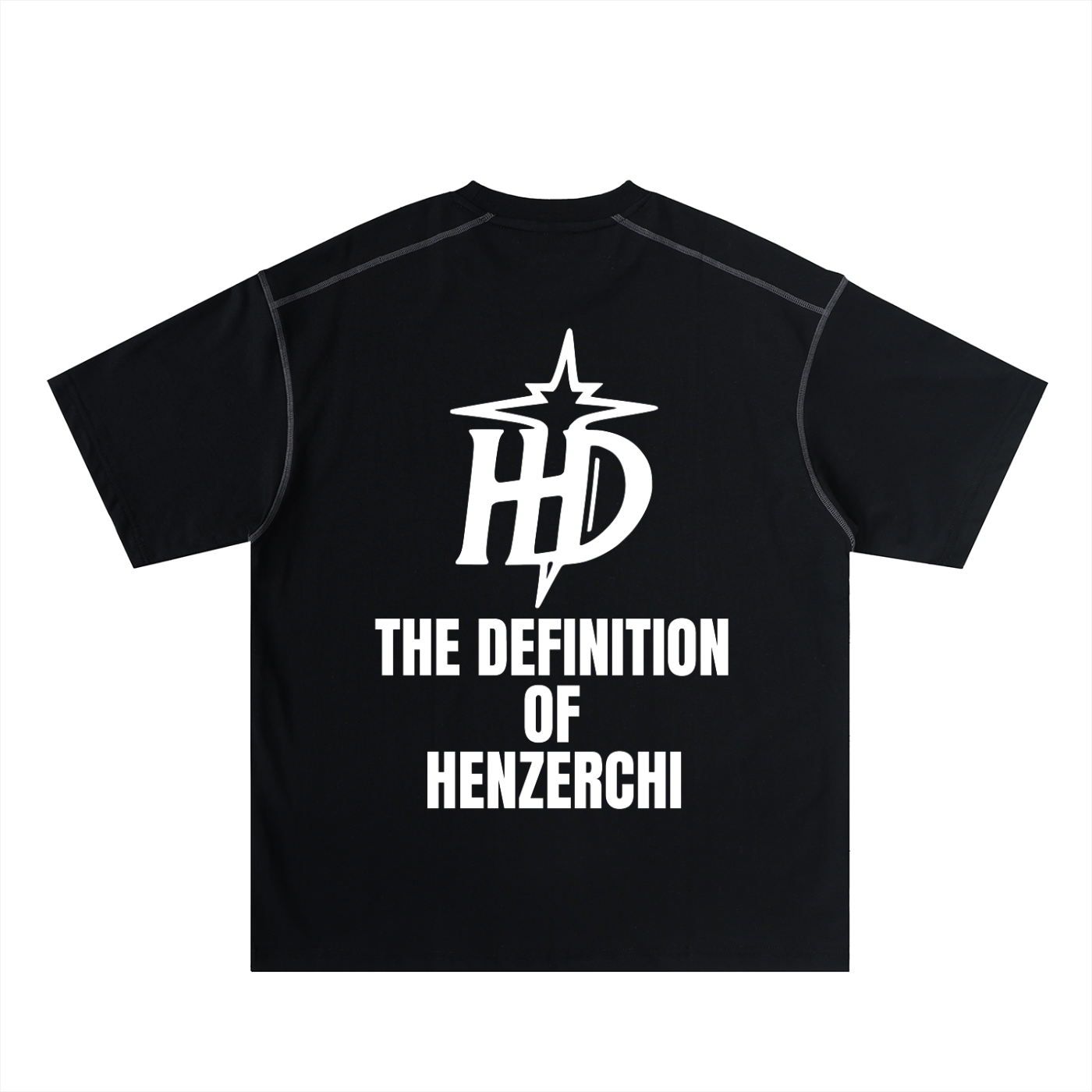 HENZERCHI "Definition" Oversize Contrast Stitch Tee
